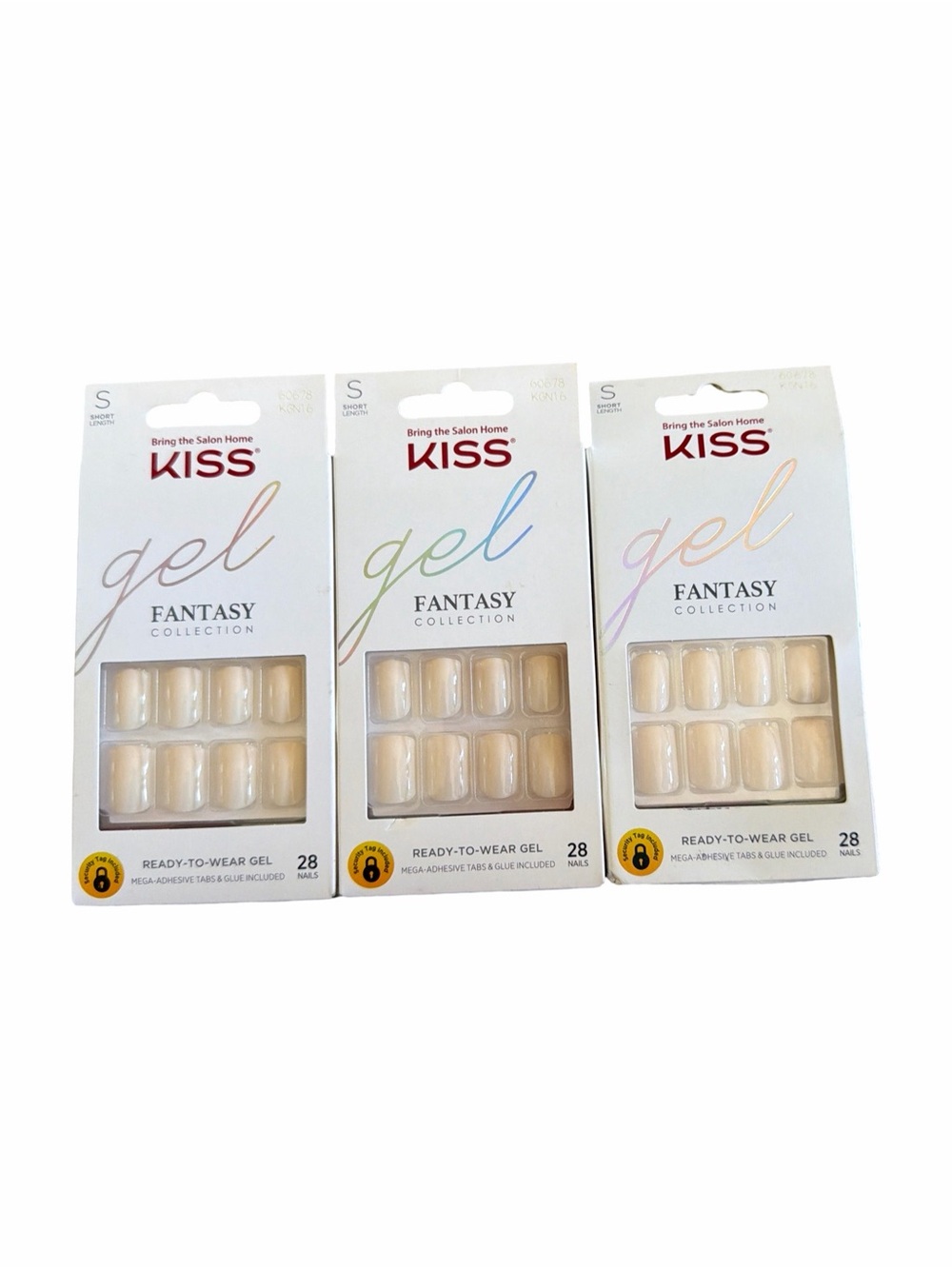Kiss Gel Fantasy Collection Ready-to-Wear Artificial Nails - Nude/Sheer